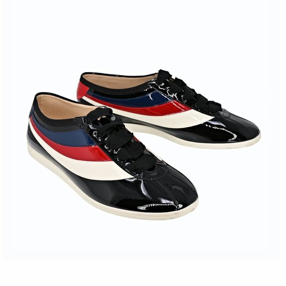 gucci patent leather sneakers